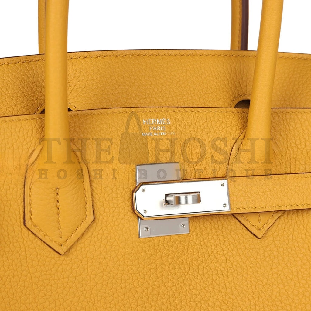 H**me5 BIRKIN 30 JAUNE AMBRE TOGO PALLADIUM HARDWARE 265381 (30*22*16cm) Master Quality
